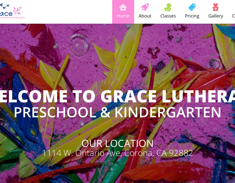 Grace Luther Kindergarten and preschool web design - Advance Your Placement