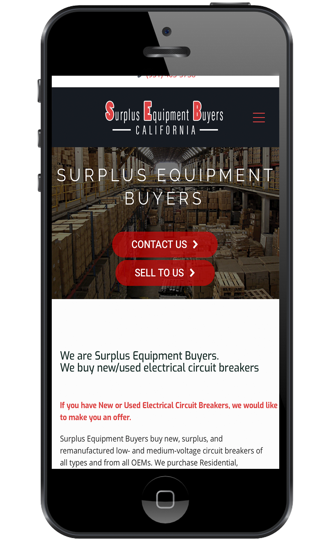 Surpluse Equipment Buyer Web Design - Advance Your Placement