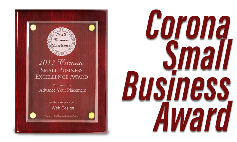 Corona Small Business Award - Advance Your Placement Corona Ca
